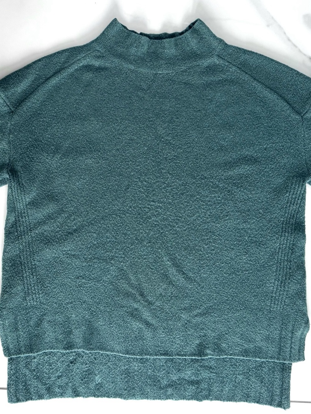AZUL by moussy Textured Teal Mock Neck Sweater Size Medium